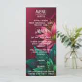 Luxueuze Floral Wedding Invitation Suite Menu (Staand voorkant)