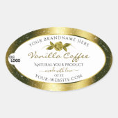 Luxueuze Gold Glitter White Product Labels Logo (Voorkant)