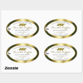 Luxueuze Gold Glitter White Product Labels Logo (Vel)