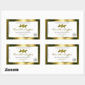 Luxueuze Gold Glitter White Product Labels Logo (Vel)