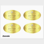 Luxueuze Gold Product Labels - harten Logo (Vel)