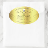 Luxueuze Gold Product Labels - harten Logo (Tas)