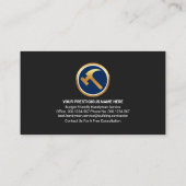 Luxueuze Gold Roof Working Hammer Visitekaartje (Achterkant)