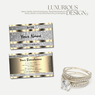 Luxueuze Gold Silver Glitter Stars Mousserende Sta Visitekaartje