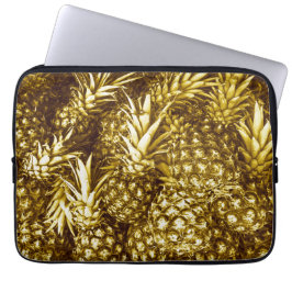 Luxueuze gouden anananassen laptop sleeve