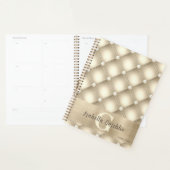 Luxueuze gouden tufted diamant patroon kunst planner (Display)