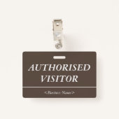 Luxueuze "MACHTIGDE VISITOR"-badge Badge (Achterkant met clip)