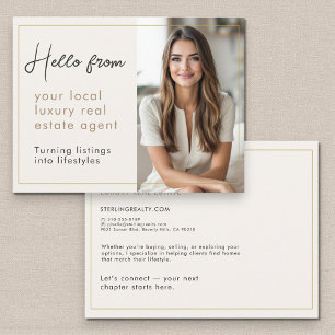 Luxueuze marketingmail voor vastgoedmakelaars briefkaart