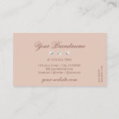 Luxueuze pasteelmaïskoraaldiamant visitekaartje (Achterkant)