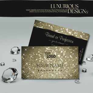 Luxueuze Platinum Glitter Luminous Stars en Logo Visitekaartje