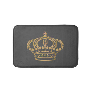 Luxurie Gold Crown Dark Grey Badmat