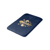 Luxurie Gold Fleur de Lis Navy Badmat (Gekanteld)