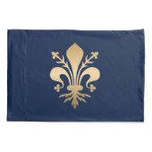 Luxurie Gold Fleur de Lis Navy Kussensloop (Achterkant)