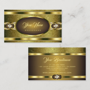 Luxurie gouden gekleurde patronen voor neushoorns visitekaartje