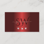 Luxurie Red Gold Sparkle Diamonds Initialen Visitekaartje (Voorkant)