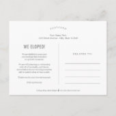 Luxurieuze aankondiging van het bruiloft in script briefkaart (Achterkant)
