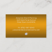 Luxurieuze diamanten en parelgoud visitekaartje (Achterkant)