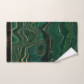 LUXURIEUZE EMERALD GROEN MARBLE TRIM TOWEL SET BAD HANDDOEK (Handdoek)