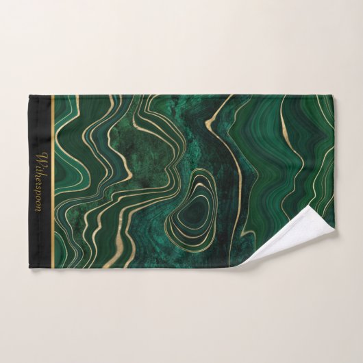LUXURIEUZE EMERALD GROENE GOUD BAD HANDDOEK (Handdoek)