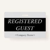 Luxurieuze "GEREGISTREERDE GASTEN"-badge Badge (Achterkant)