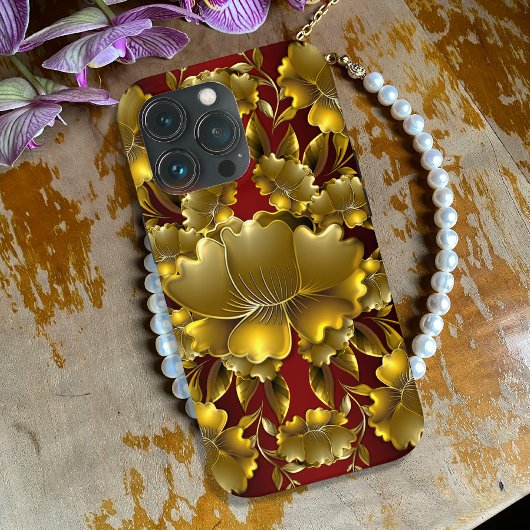 Luxurieuze Gold Carving Floral Hoesje-Mate iPhone  Case-Mate iPhone Case