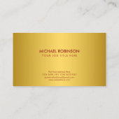 Luxurieuze Gold Royal Emblem | Initiaal op rood Visitekaartje (Achterkant)