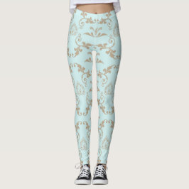 Luxurieuze goudflora-Leggings Leggings