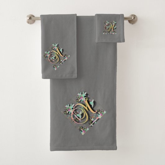 LUXURIEUZE MONOGRAM BAD HANDDOEK (Insitu)
