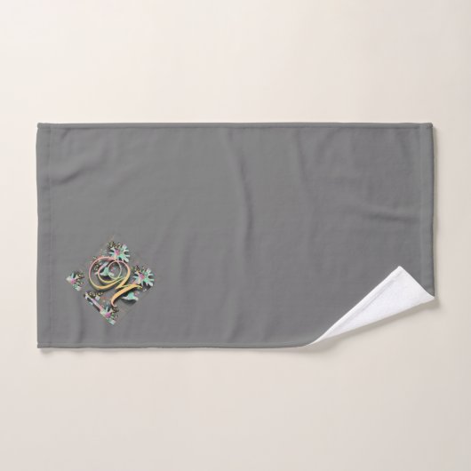 LUXURIEUZE MONOGRAM BAD HANDDOEK (Handdoek)