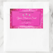 Luxurieuze roze gloeilampverpakkingen rechthoekige sticker (Tas)