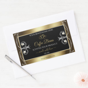 Luxurieuze zwarte goudproducten Etiket joodse juwe