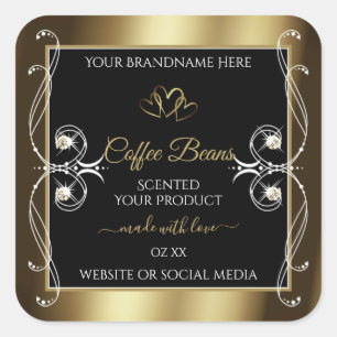 Luxurieuze zwarte goudproducten Etiket joodse juwe