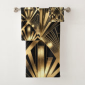 Luxurious Art Deco Geometric Gold and Black (En situation)