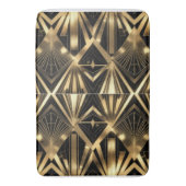 Luxurious Art Deco Geometric Gold and Black Badmat (Voorkant Verticaal)