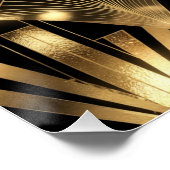 Luxurious Art Deco Geometric Gold and Black Perfect Poster (Hoek)
