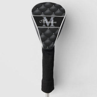 luxurious black design monogramed personalized   golfheadcover