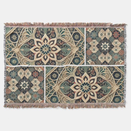 luxurious blanket with elegant geometric 🍁 deken (Voorkant)