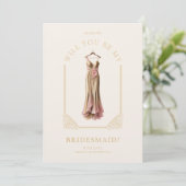 Luxurious Bridesmaid Pink Dress Ornamental Dome (Staand voorkant)