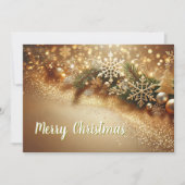 Luxurious Christmas Background with Golden Bokeh Feestdagenkaart (Voorkant)