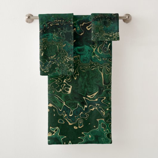 LUXURIOUS EMERALD GREEN 2 TOWEL SET BAD HANDDOEK (Insitu)