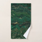 LUXURIOUS EMERALD GREEN 2 TOWEL SET BAD HANDDOEK (Handdoek)