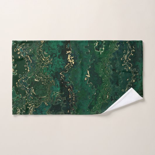 LUXURIOUS EMERALD GREEN 2 TOWEL SET BAD HANDDOEK (Handdoek)