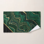 LUXURIOUS EMERALD GREEN MARBLE GOLD BAD HANDDOEK (Handdoek)