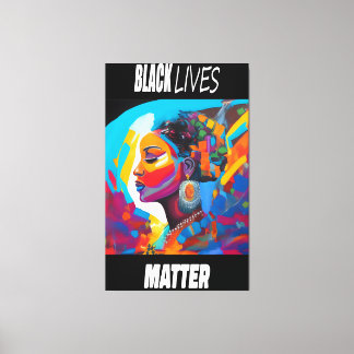 Luxurious Empowered Colors Black Lives Matter Canvas Afdruk