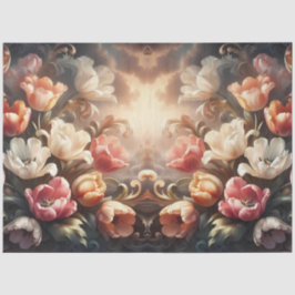 Luxurious Ethereal Baroque Floral Decoupage Tissuepapier