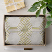 Luxurious Gold Hexagon Pattern - Marble Texture Tissuepapier (Geschenk)
