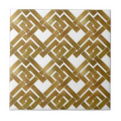 Luxurious Golden Interlocking Geometric Seamless P Tegeltje (Voorkant)