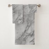 LUXURIOUS GRAY Silver HAMPTON TOWEL SET Bad Handdoek (Insitu)
