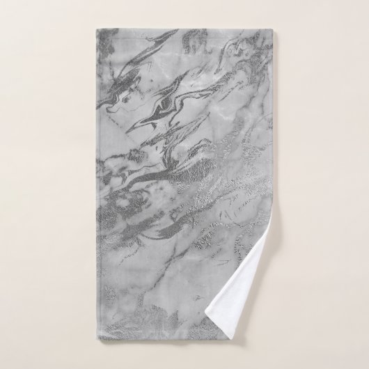 LUXURIOUS GRAY Silver HAMPTON TOWEL SET Bad Handdoek (Handdoek)