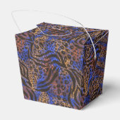 Luxurious Leopard and Zebra Print Pattern Bedankdoosjes (Achterkant)